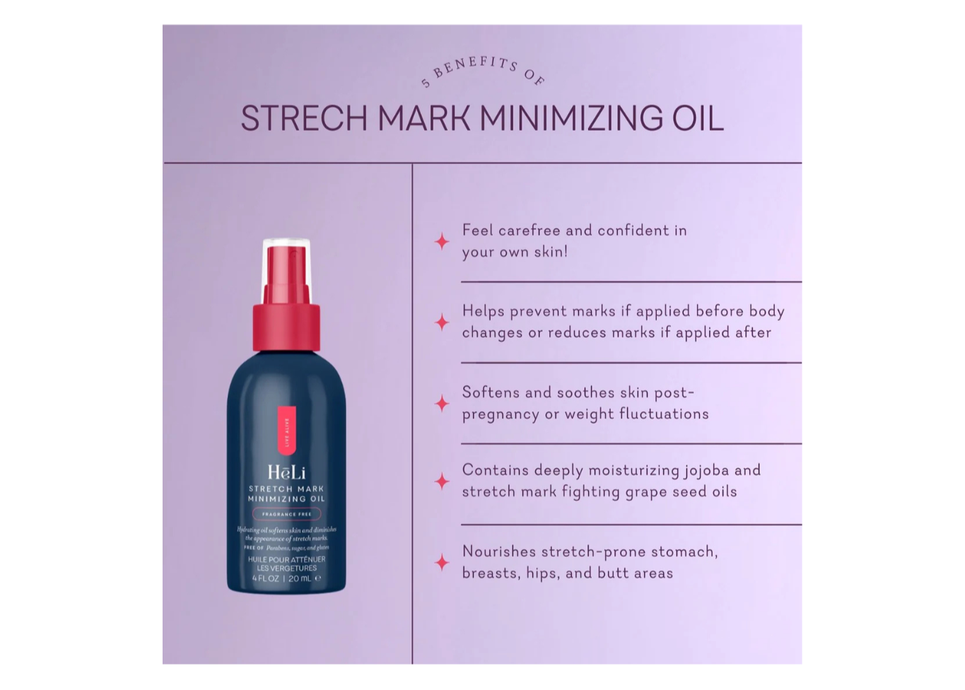 Stretch Mark Minimizing Oil