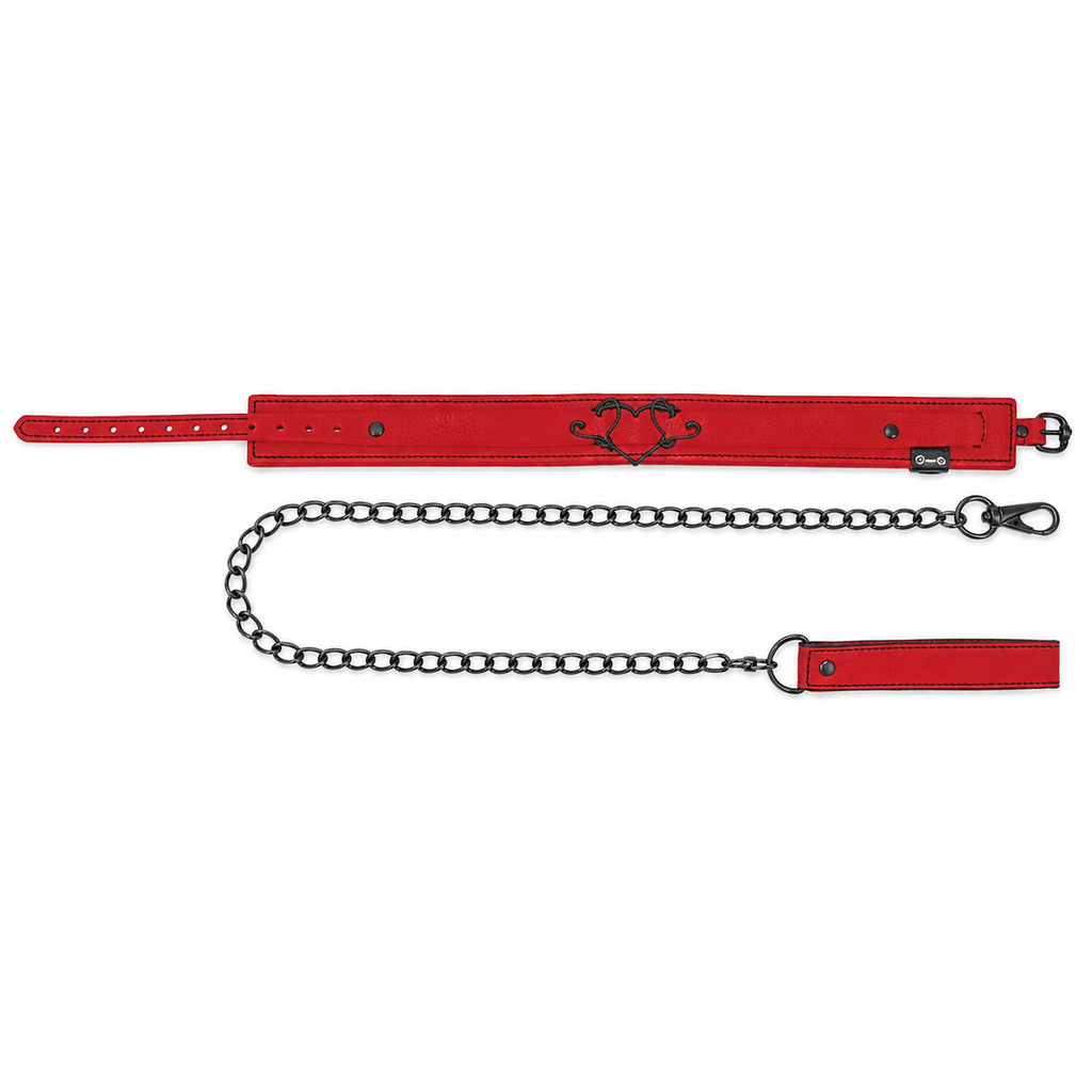Amor Collar and Leash - Red