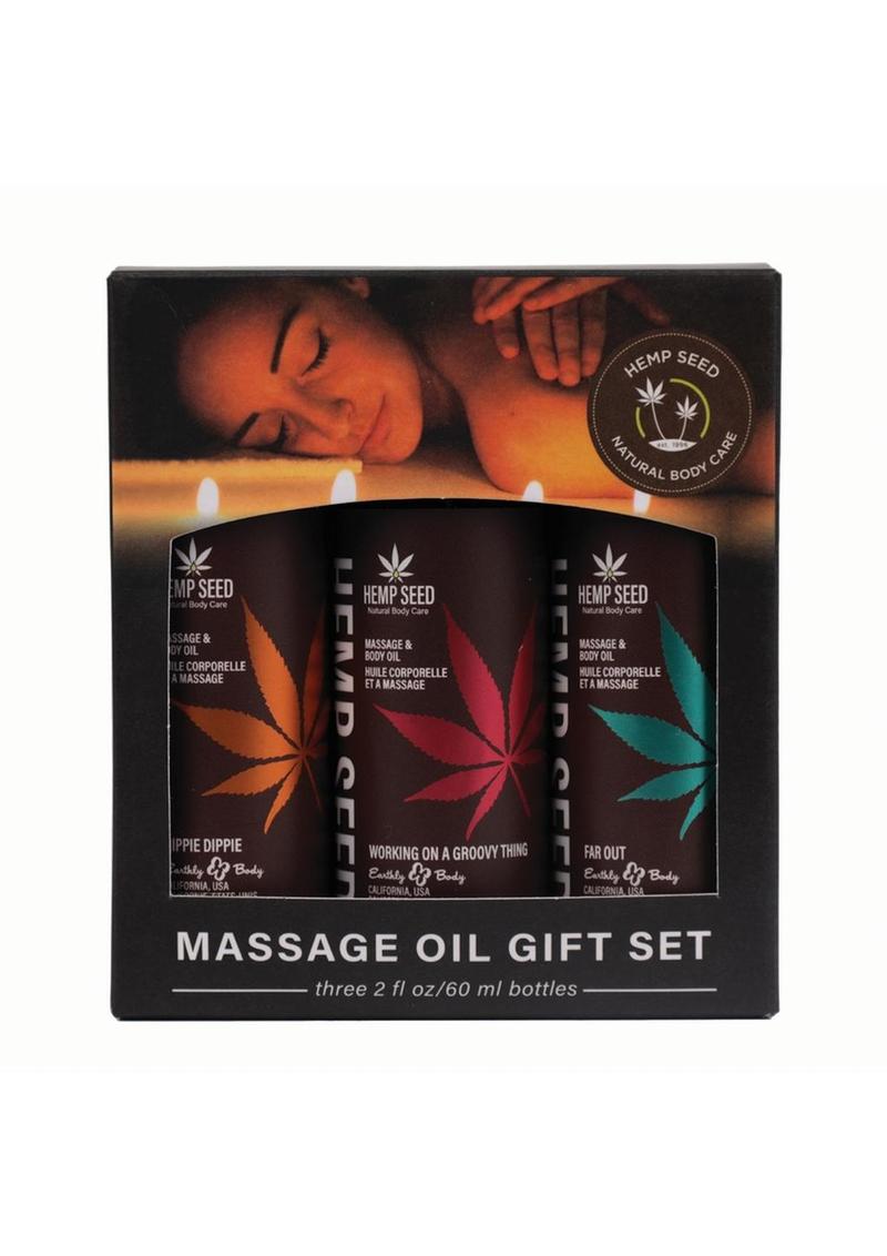 Hemp Seed Massage Oil Collection Gift Set